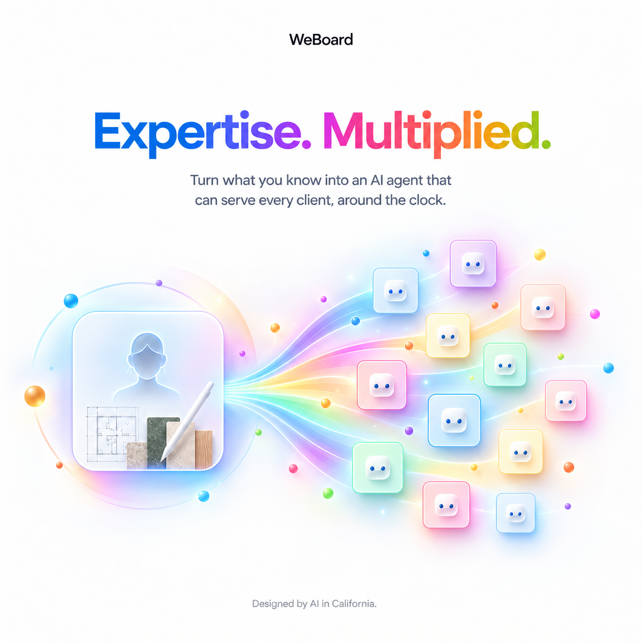 One designer's expertise expanding into many AI-assisted client design paths.