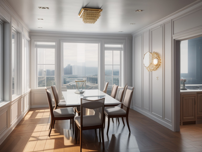 Chosen direction: the transitional dining room concept.